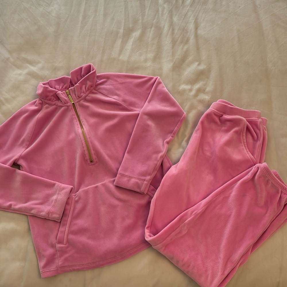 Lilly Pulitzer Girls 8-10 Velour Tracksuit